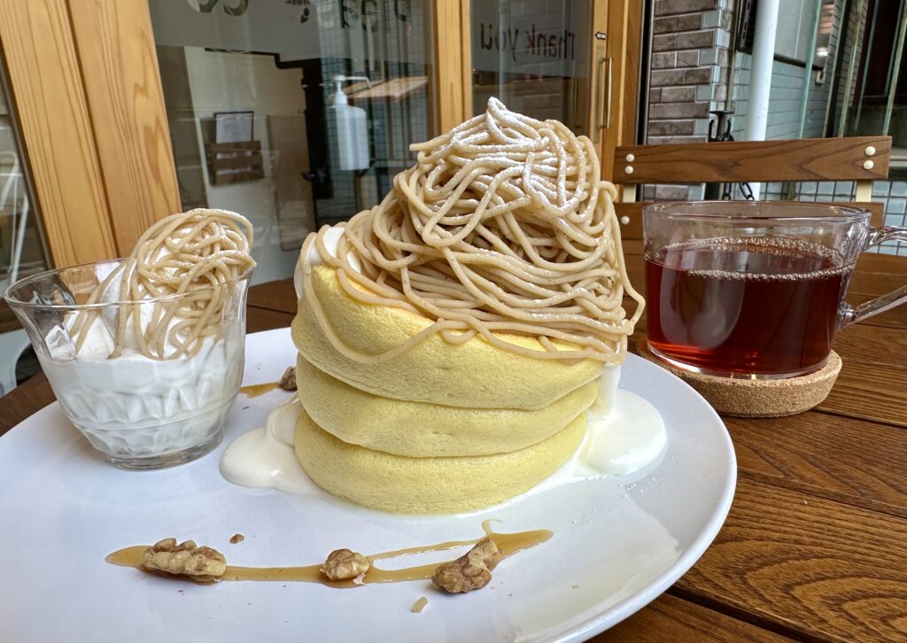 パンケーキ専門店バターアンドミルク　和栗のモンブラン