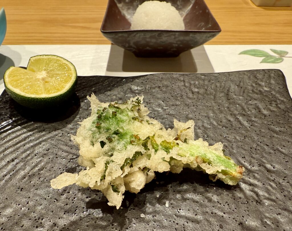 吉祥寺 天ぷらむらやま 菜の花