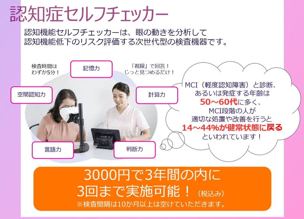 認知機能セルフチェッカー